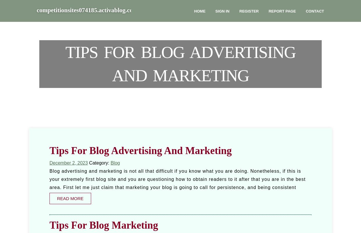 Tips For Blog  Advertising And Marketing - homepage