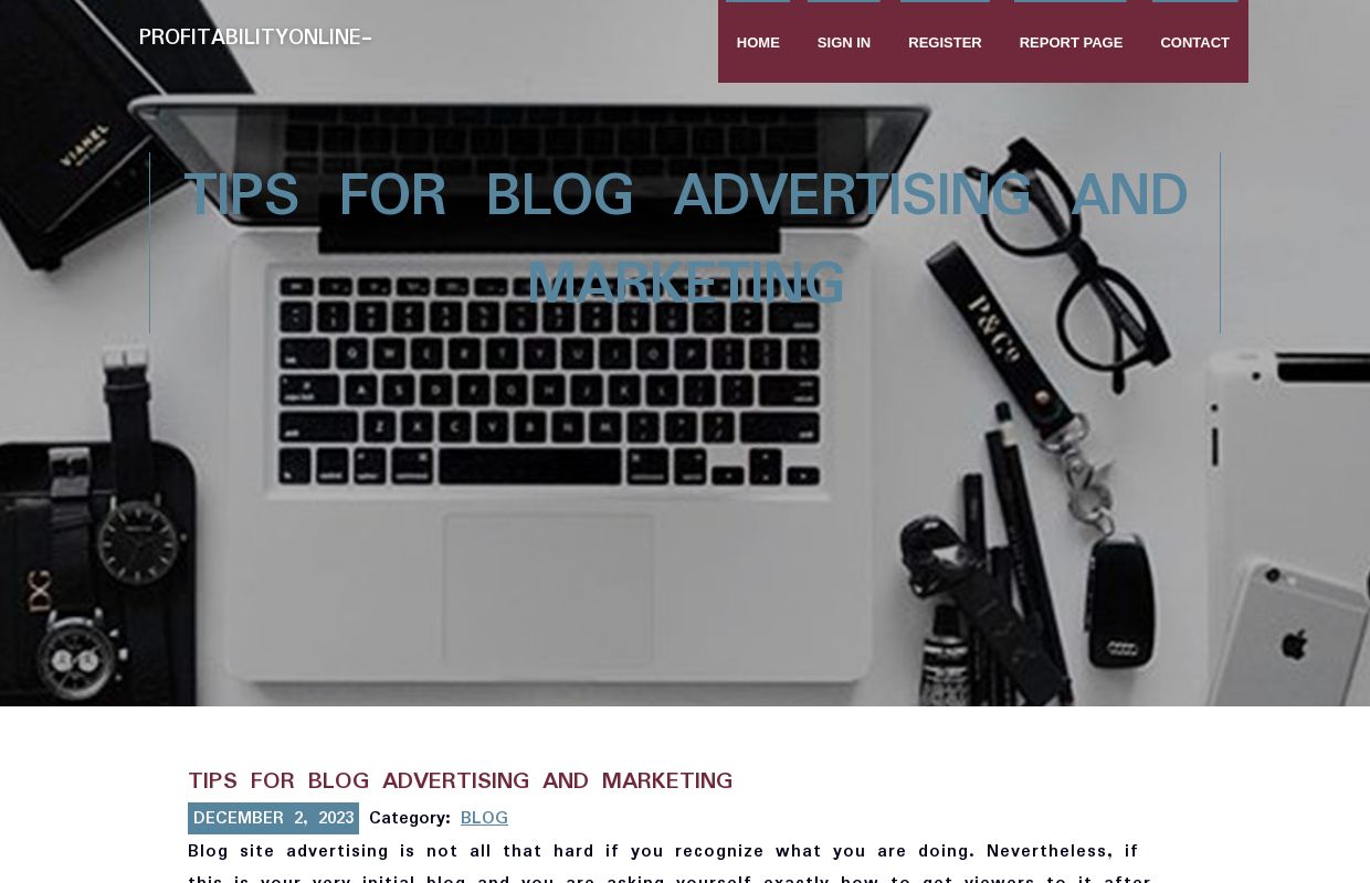 Tips For Blog  Advertising And Marketing - homepage