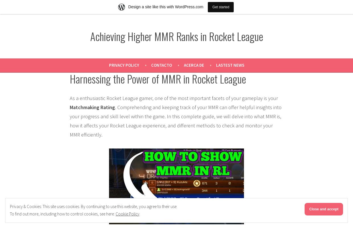 Achieving Higher MMR Ranks in Rocket League