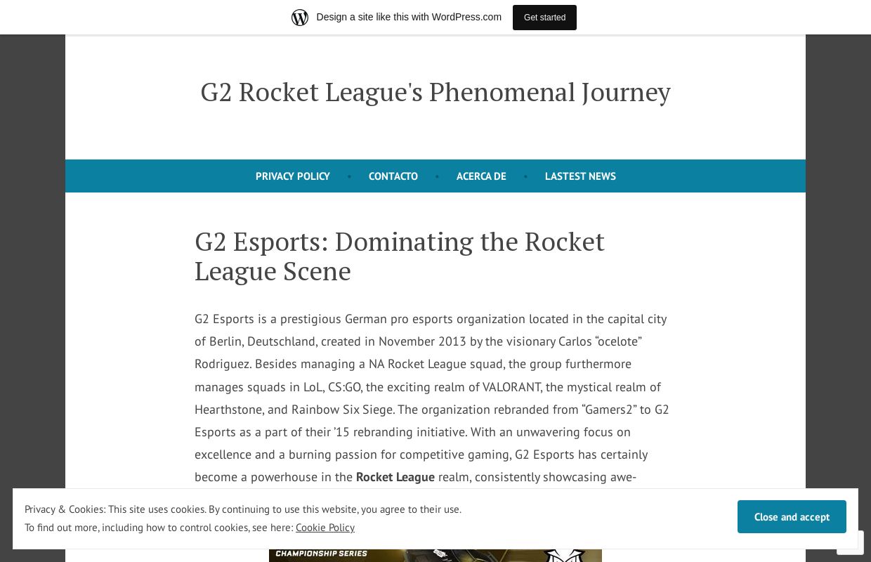 G2 Rocket League's Phenomenal Journey