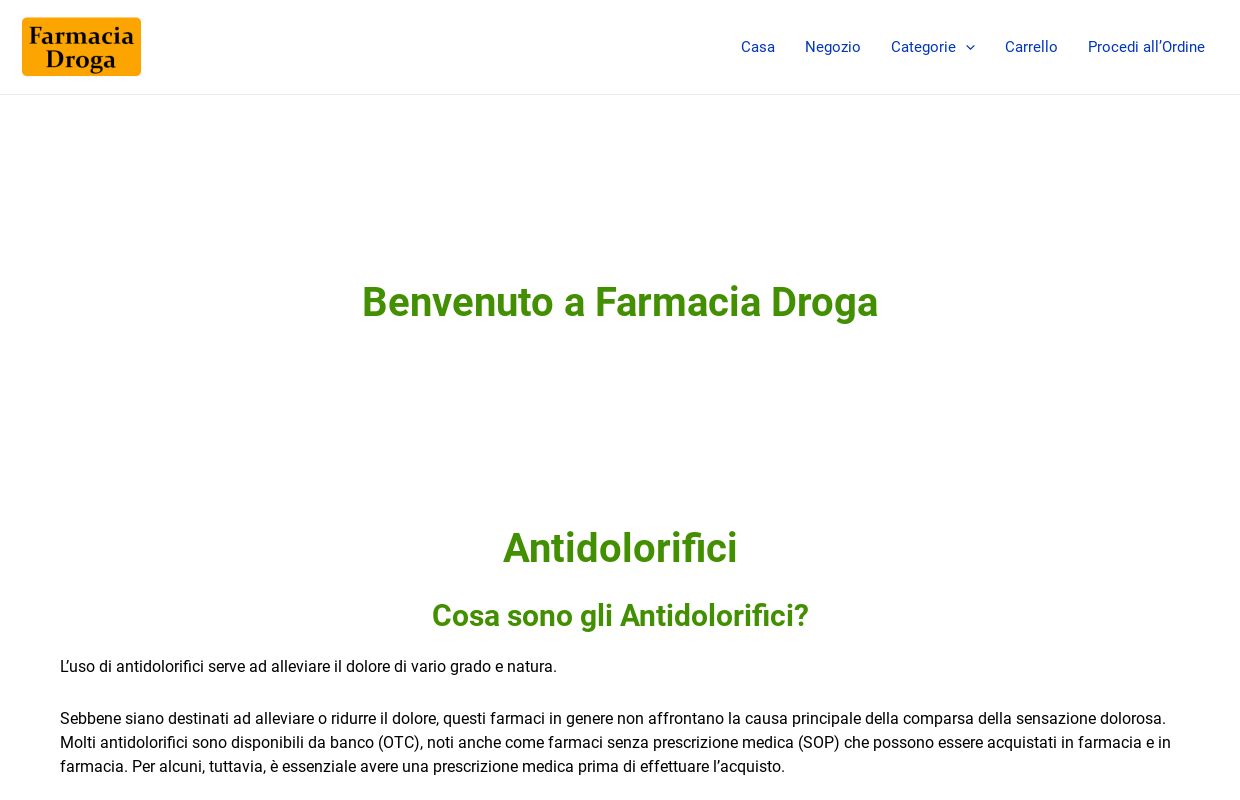 Farmacia Droga Italia - Acquista le pillole antidolorifiche