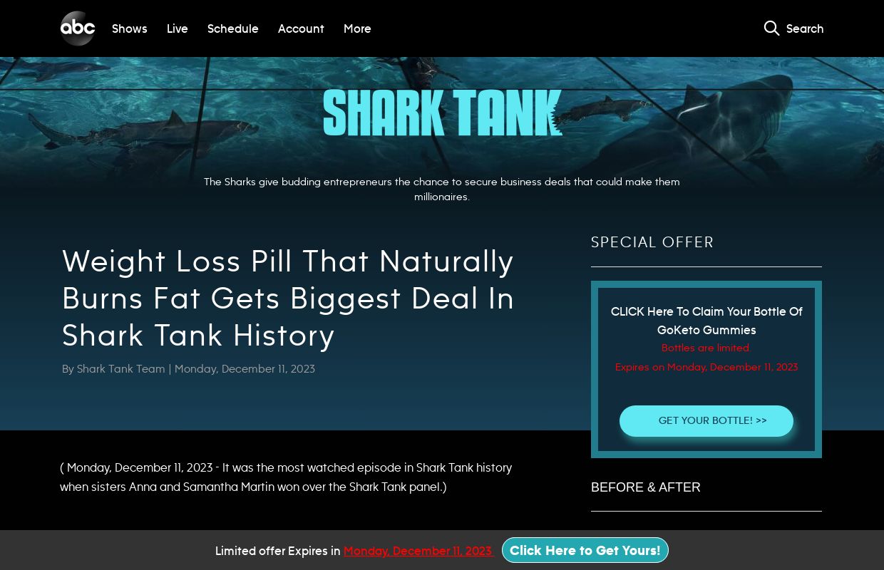 Weight Loss Pill That Naturally Burns Fat Gets Biggest Deal In Shark Tank History