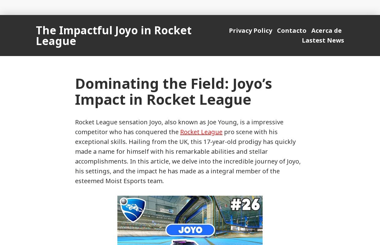 The Impactful Joyo in Rocket League