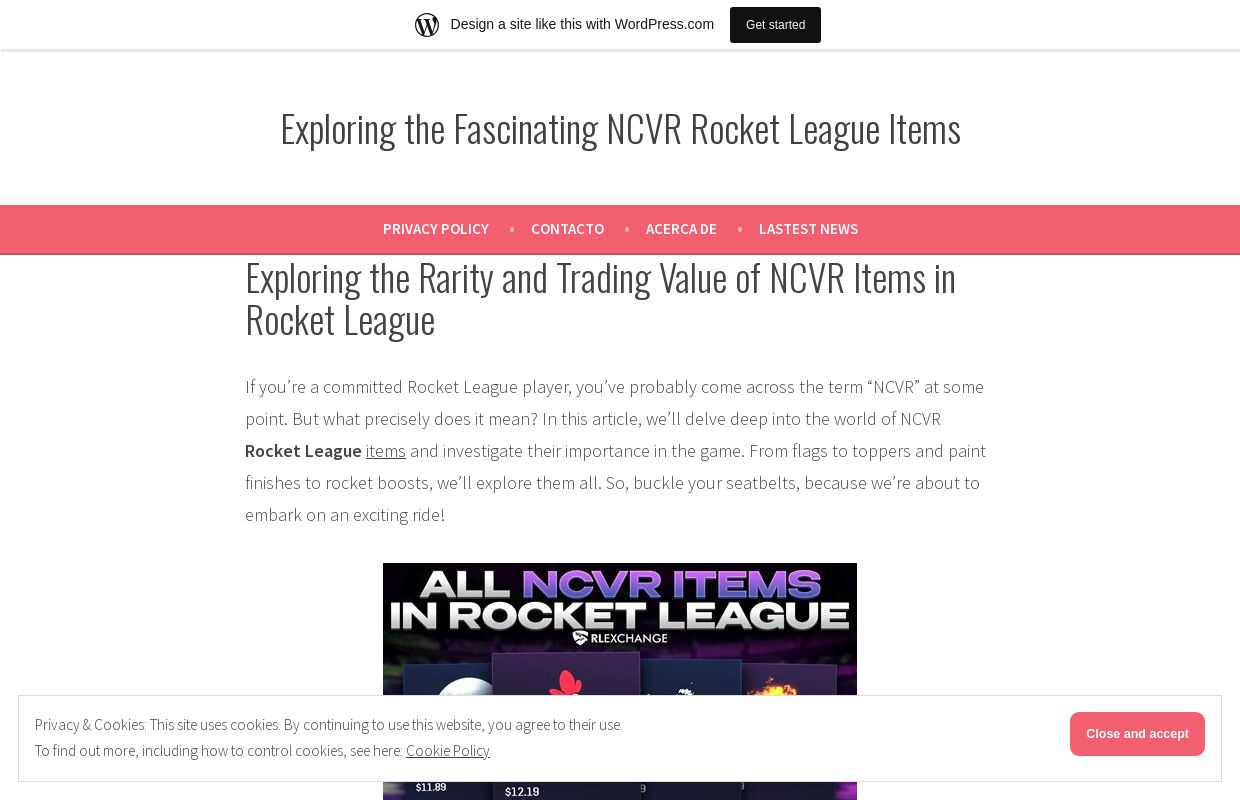 Exploring the Fascinating NCVR Rocket League Items