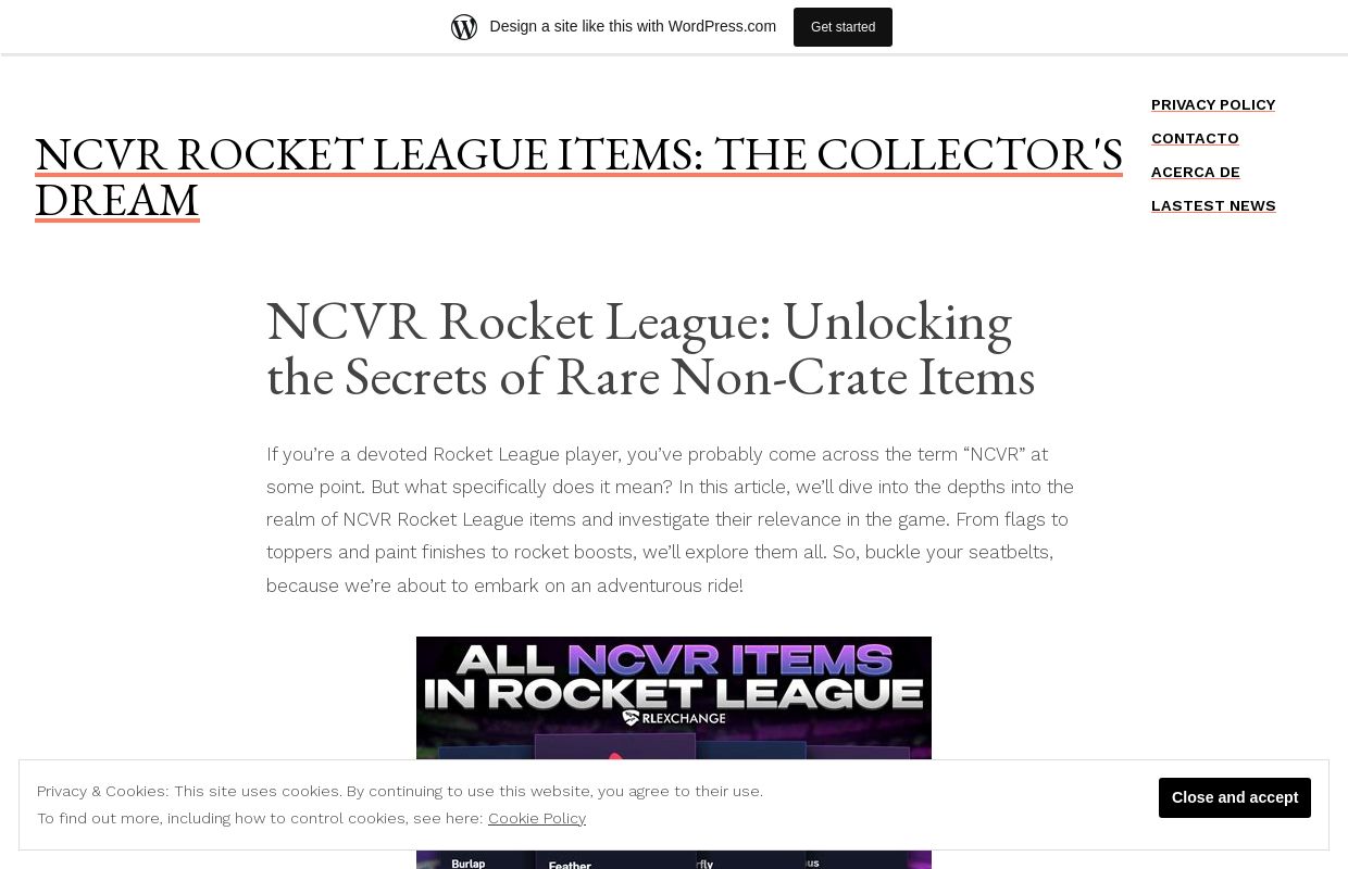 NCVR Rocket League Items: The Collector's Dream