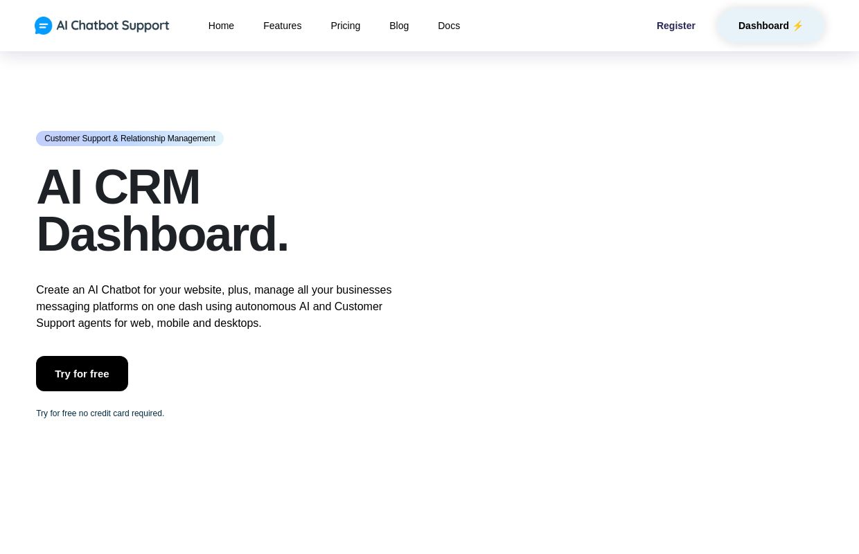 Homepage - AI Chatbot Support | Customer Service