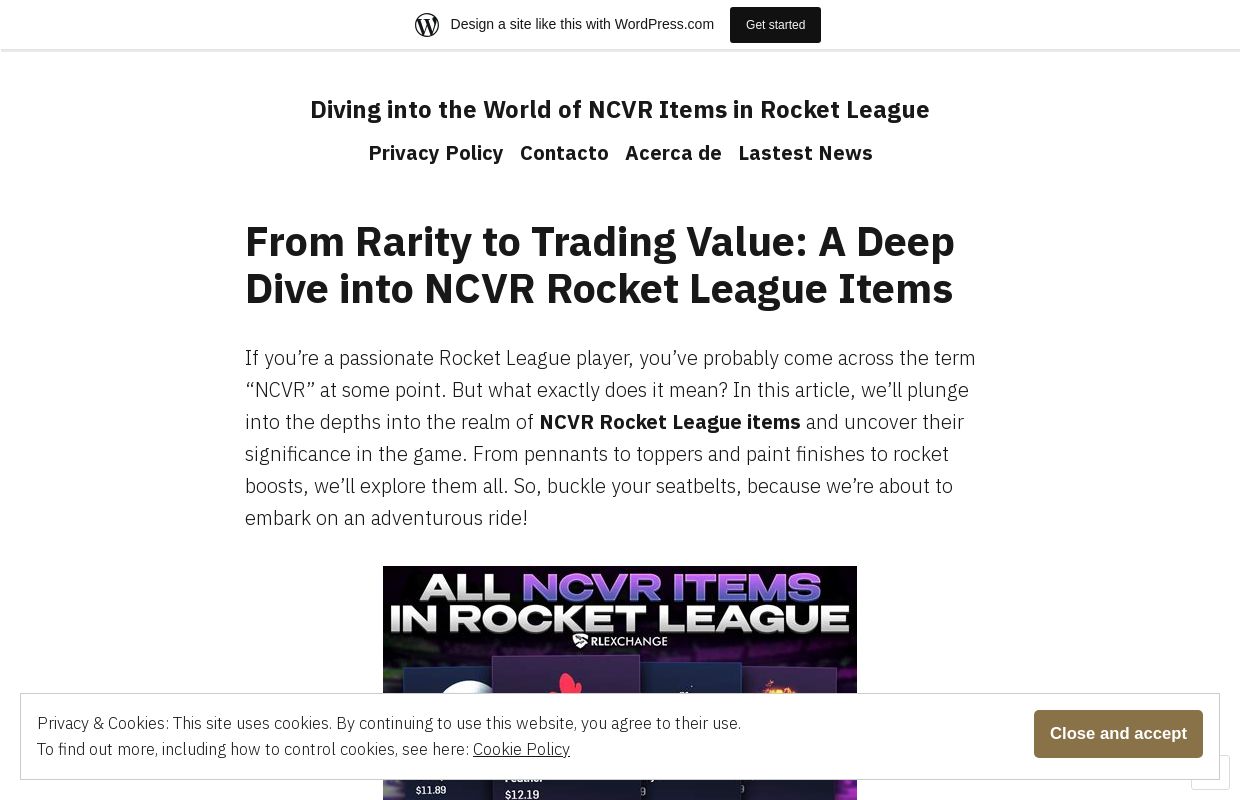 Diving into the World of NCVR Items in Rocket League