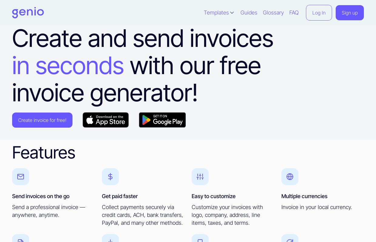 Homepage - Free Invoice Generator with Invoice Templates