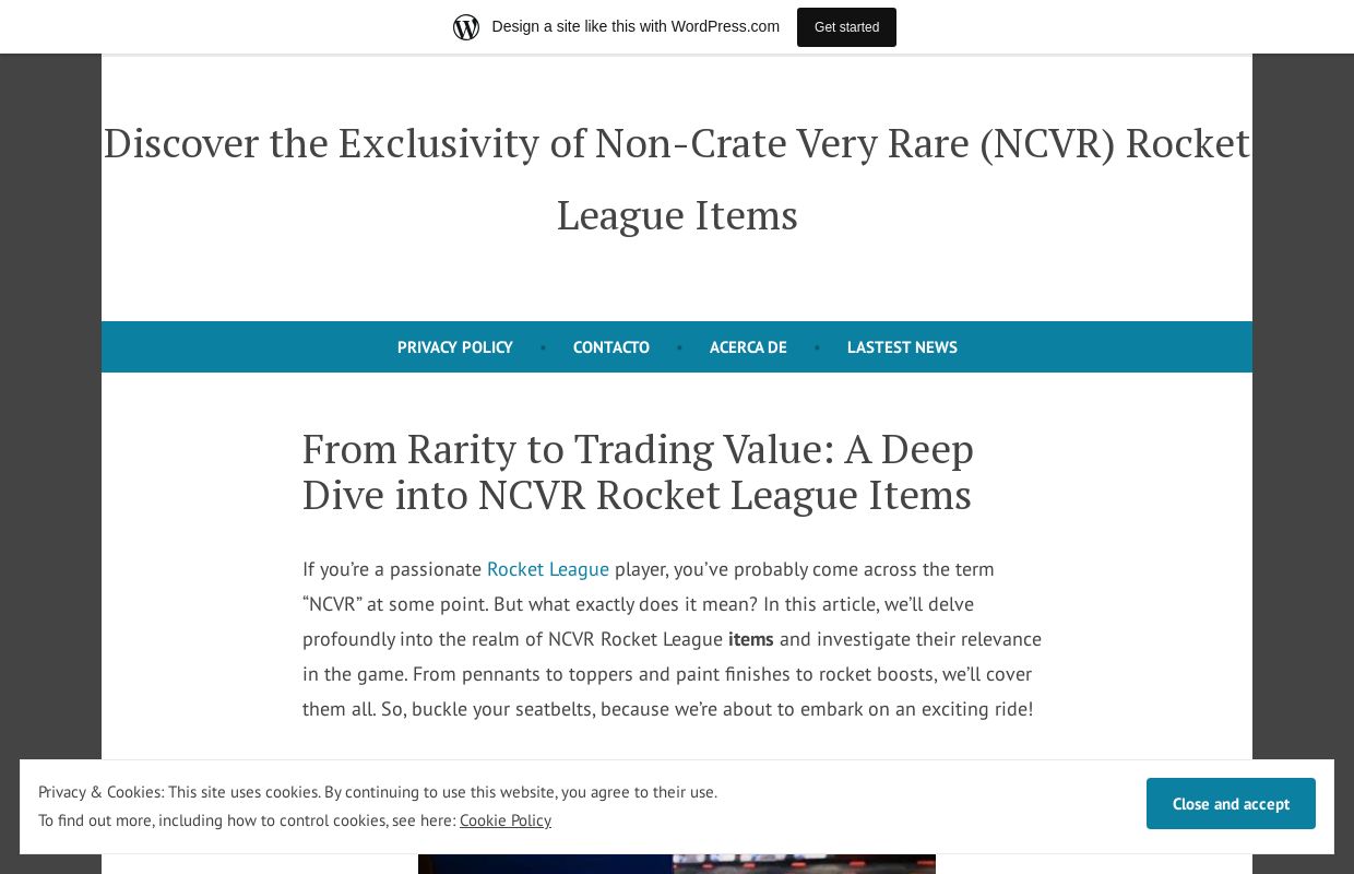 Discover the Exclusivity of Non-Crate Very Rare (NCVR) Rocket League Items