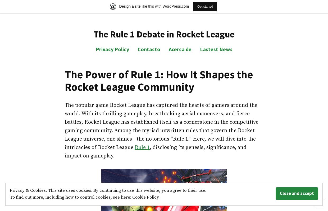 The Rule 1 Debate in Rocket League