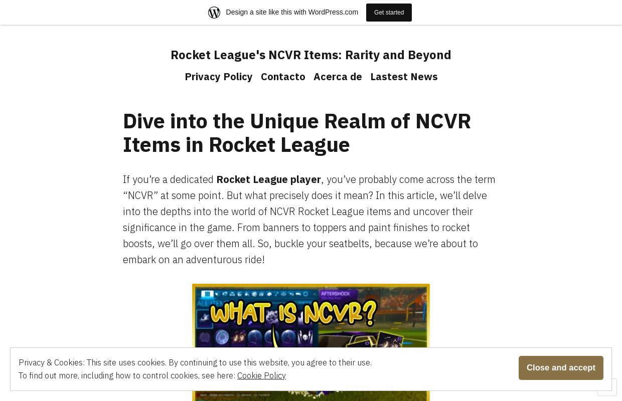 Rocket League's NCVR Items: Rarity and Beyond