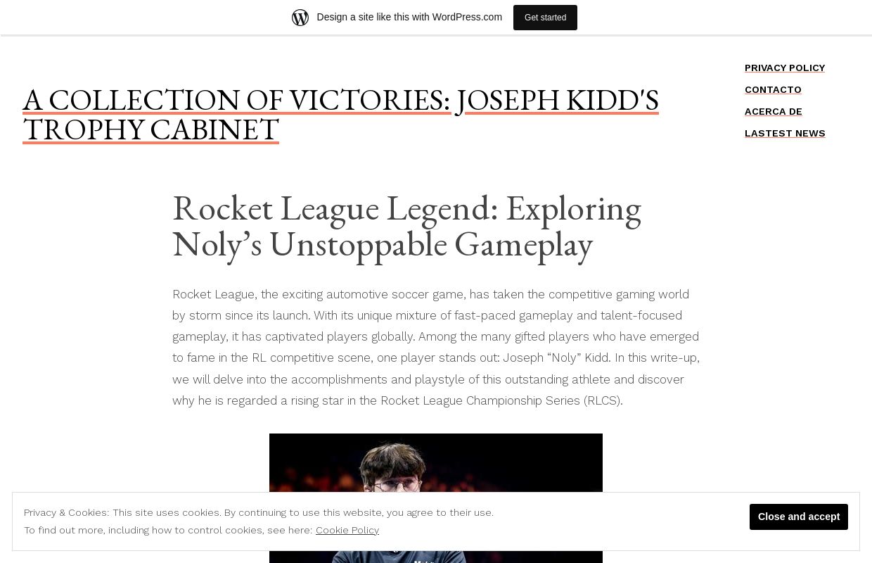 A Collection of Victories: Joseph Kidd's Trophy Cabinet