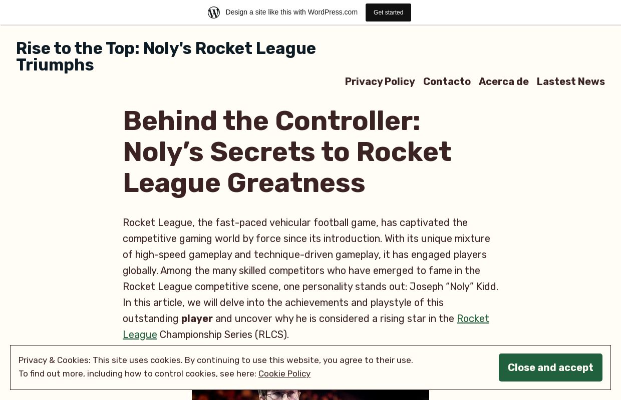 Rise to the Top: Noly's Rocket League Triumphs