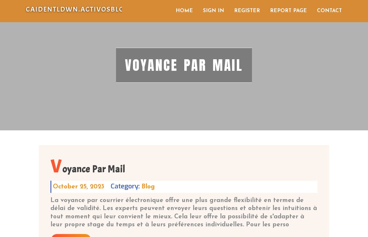 voyance par mail - homepage