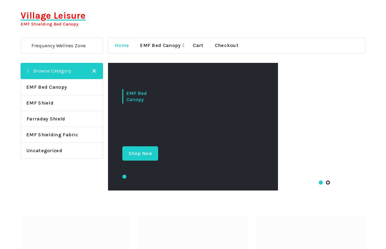 Village Leisure – EMF Shielding Bed Canopy