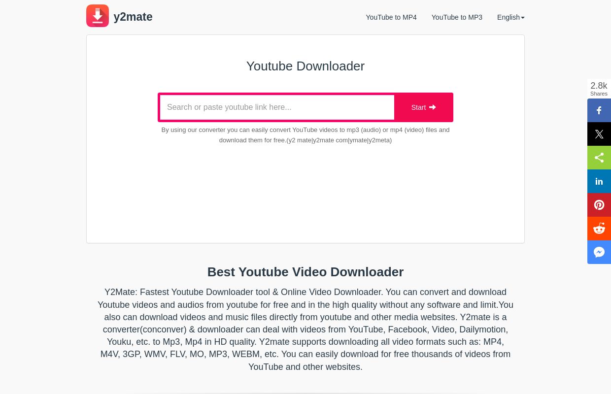 Y2mate: Youtube Downloader - Download Youtube Video & Audio