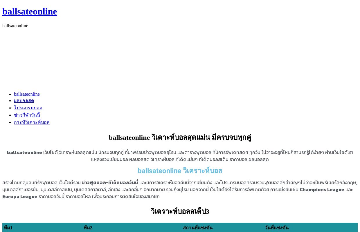 
ballsateonline วิเคาะห์บอลสุดแม่น มีครบจบทุกคู่ballsateonline | ballsateonline	