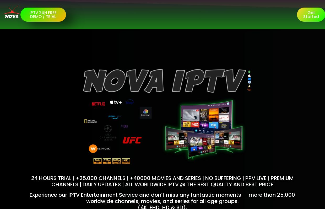 Home • Nova IPTV | Best IPTV Provider | IPTV TRIAL