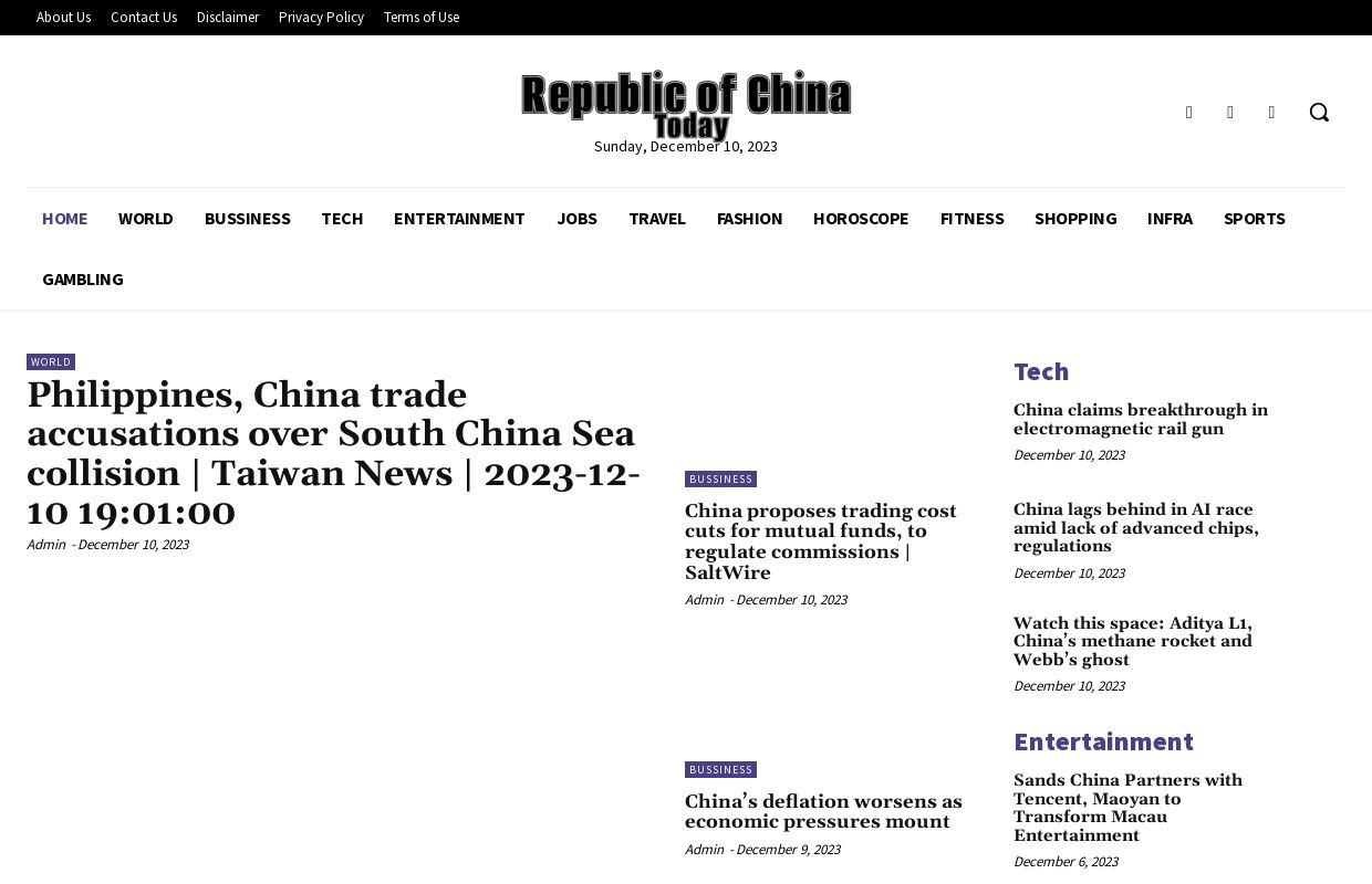 Republic Of China Today