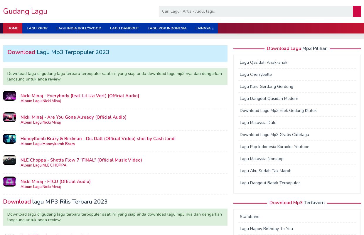 Download Lagu Terbaru, Gudang Lagu Mp3 Gratis 2023