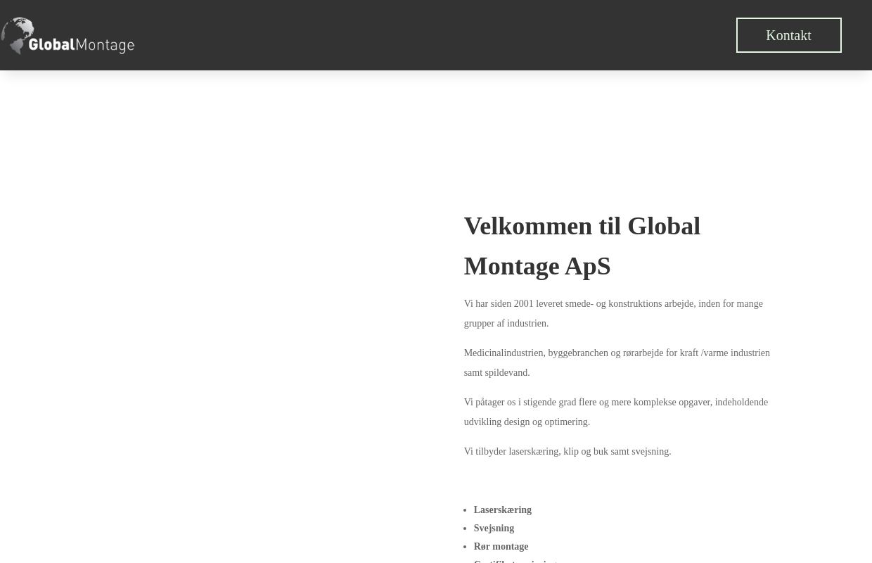 - Smedefirmaet Global Montage -Laserskæring
