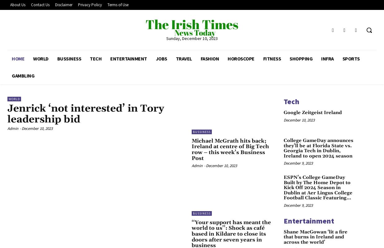 The Irish Times News Today