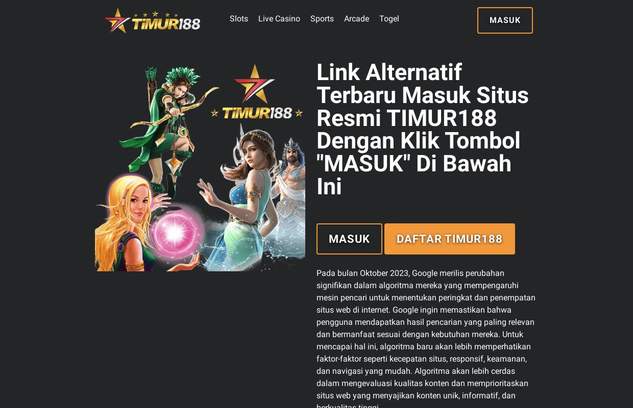 TIMUR188: Link Alternatif Terbaru Masuk Situs Resmi TIMUR188