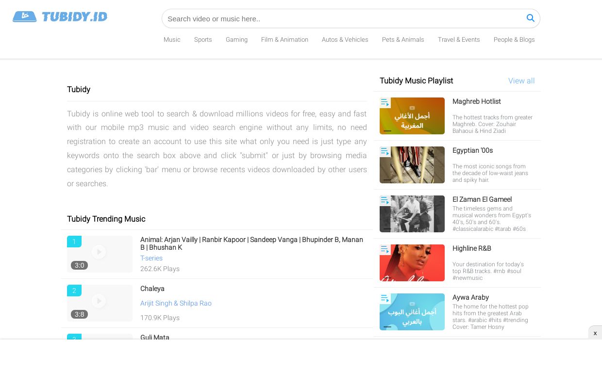 Tubidy - Mp3 music and Mp4 Video Download