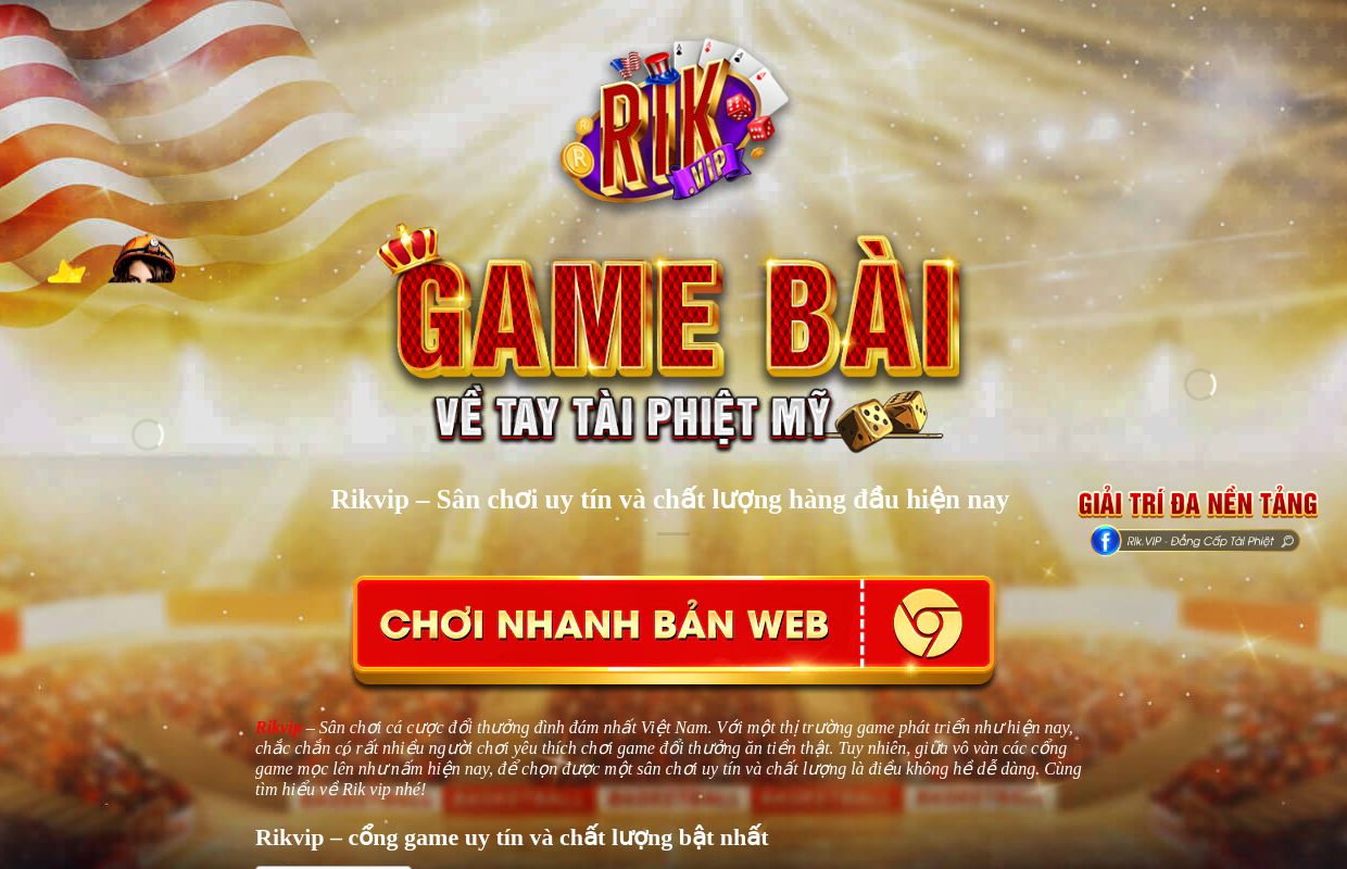 Rikvip - Sân chơi uy tín và chất lượng hàng đầu hiện nay 