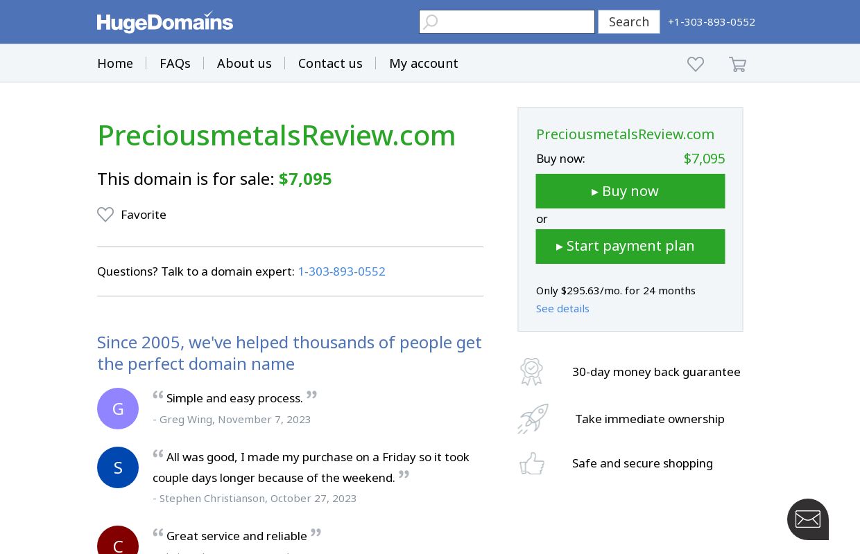 PreciousmetalsReview.com is for sale | HugeDomains