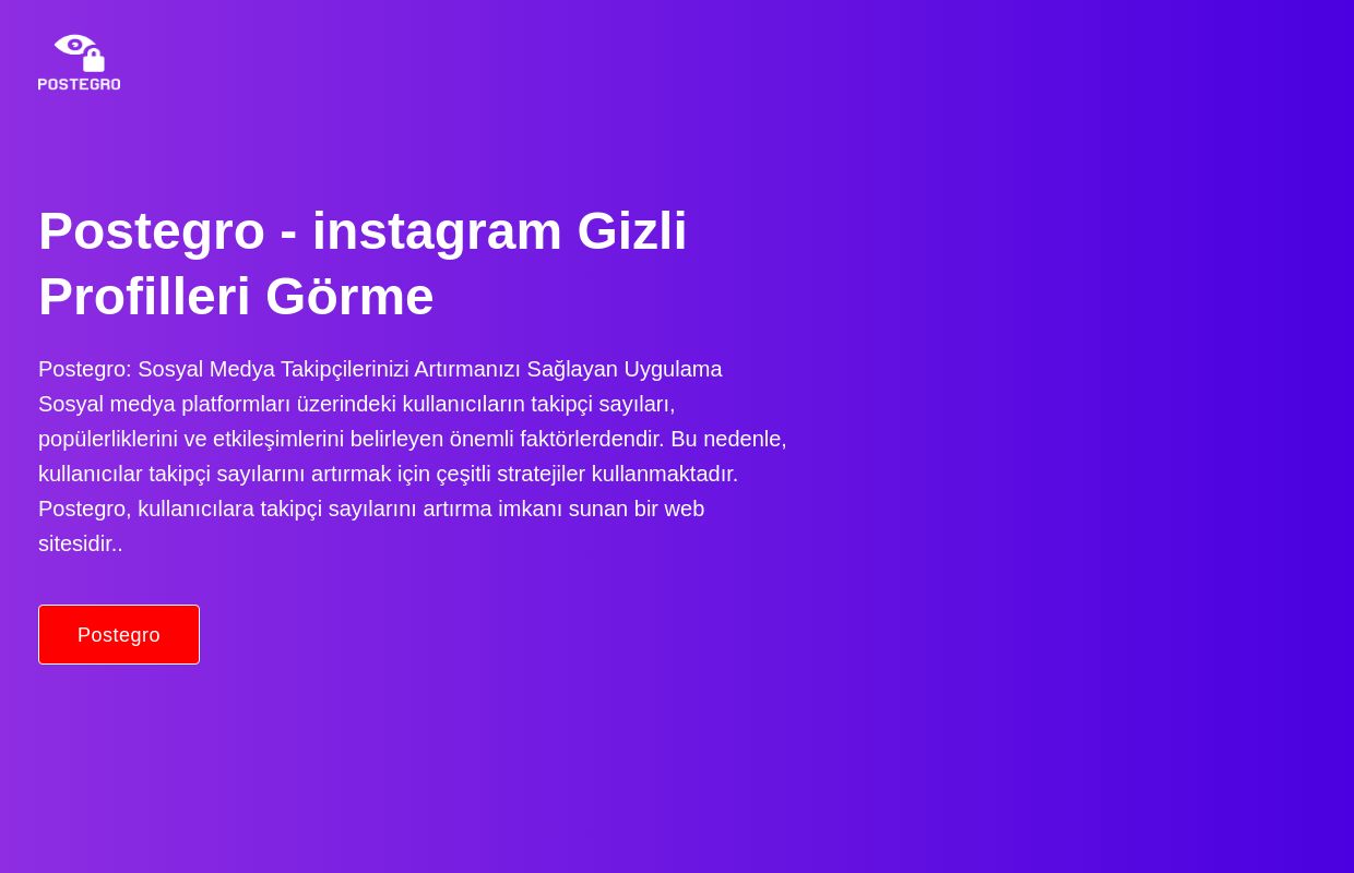 Postegro - instagram Gizli Profilleri Görme