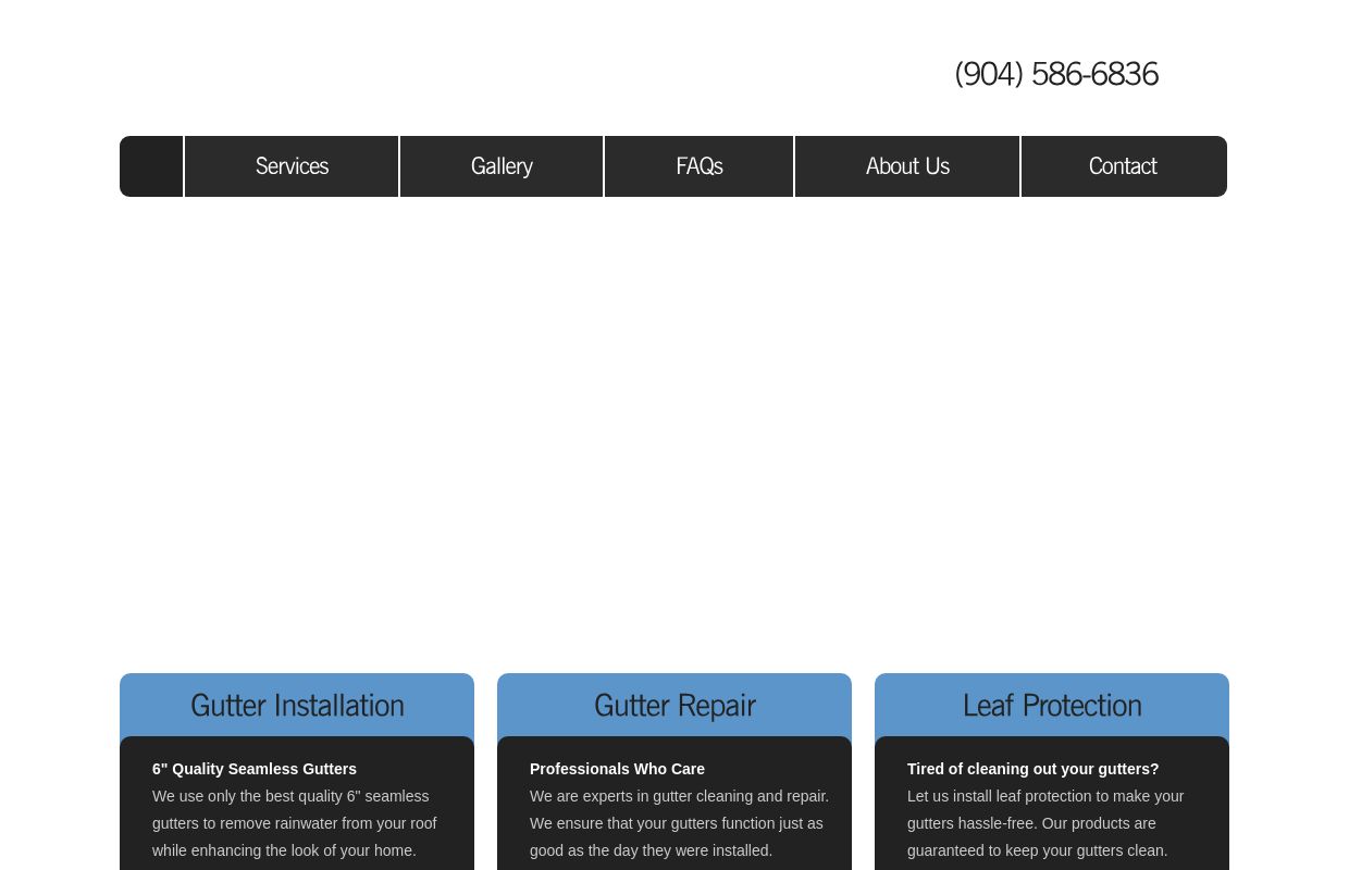 Seamless Gutters Jacksonville, FL | Rain Ready
