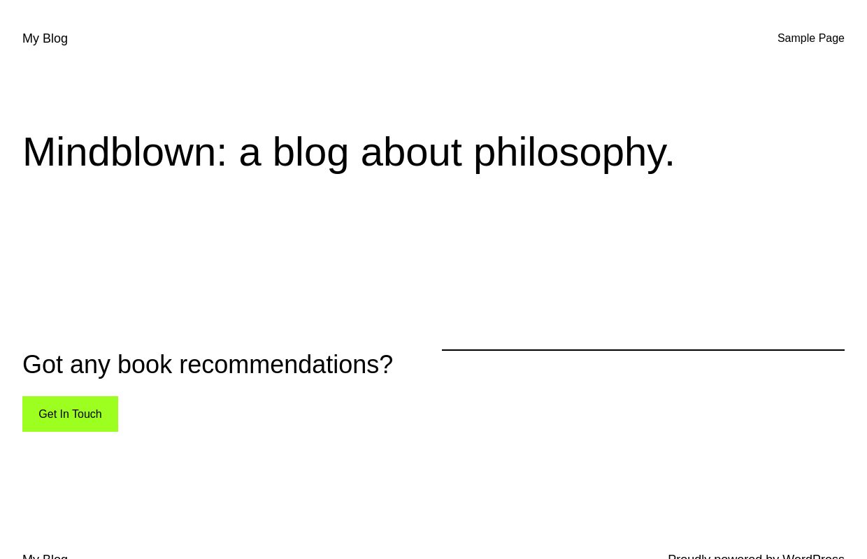 My Blog – My WordPress Blog