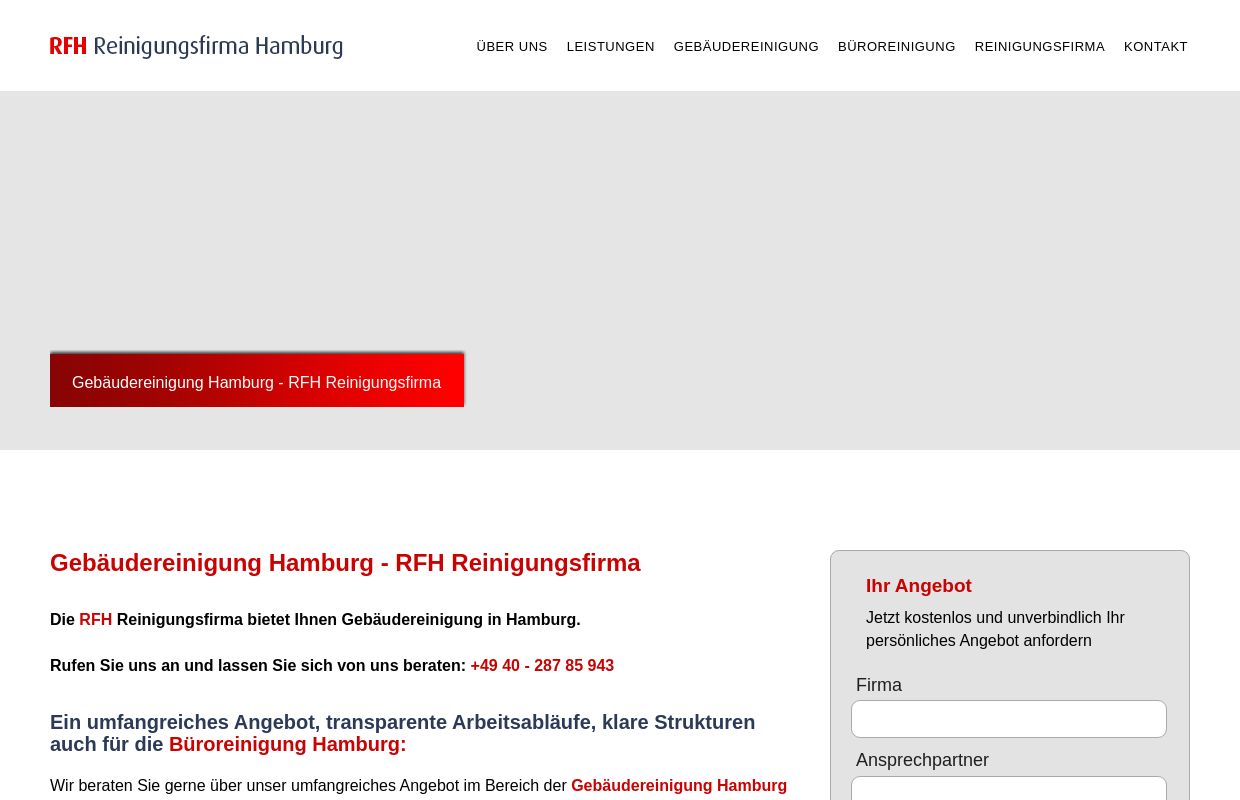 Gebäudereinigung Hamburg und Büroreinigung - RFH Reinigungsfirma
