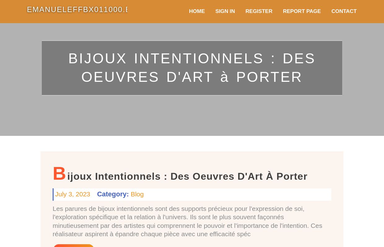 Bijoux Intentionnels : Des Oeuvres d'Art à Porter - homepage