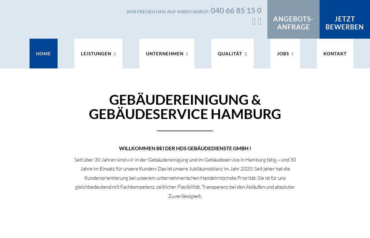 HOME - Gebäudereinigung Hamburg, Reinigungsfirma Hamburg I HDS