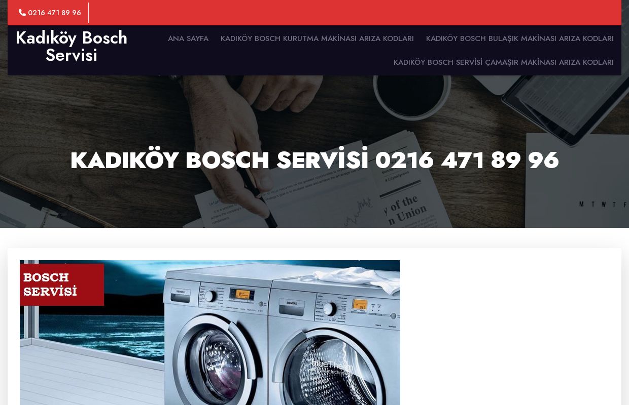 Kadıköy Bosch Servisi 0216 471 89 96