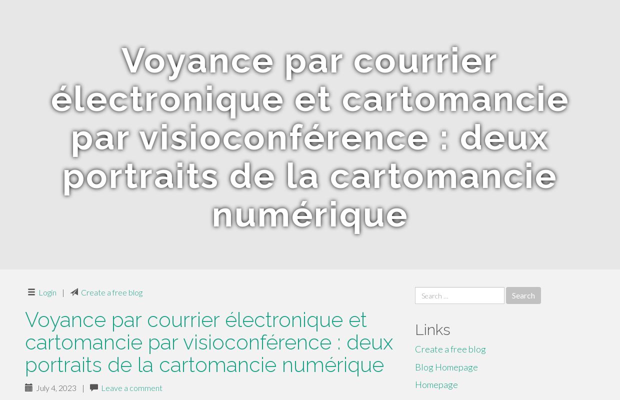 Voyance par courrier électronique et cartomancie par visioconférence : deux portraits de la cartomancie numérique - homepage