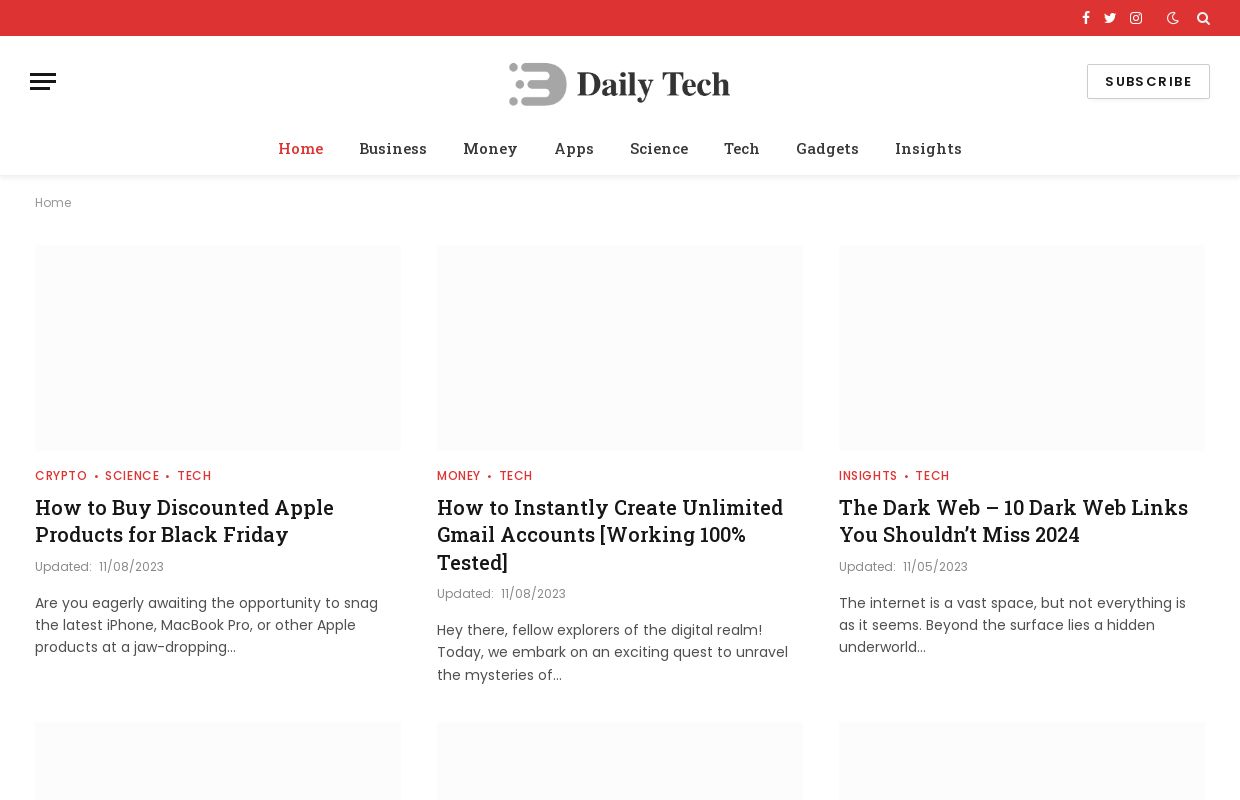 Daily Tech - Money, Technology, and Online Security Website