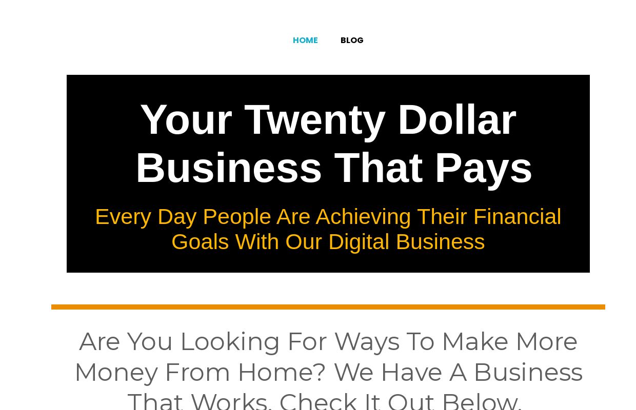 Your Twenty Dollars Buys Financial Freedom