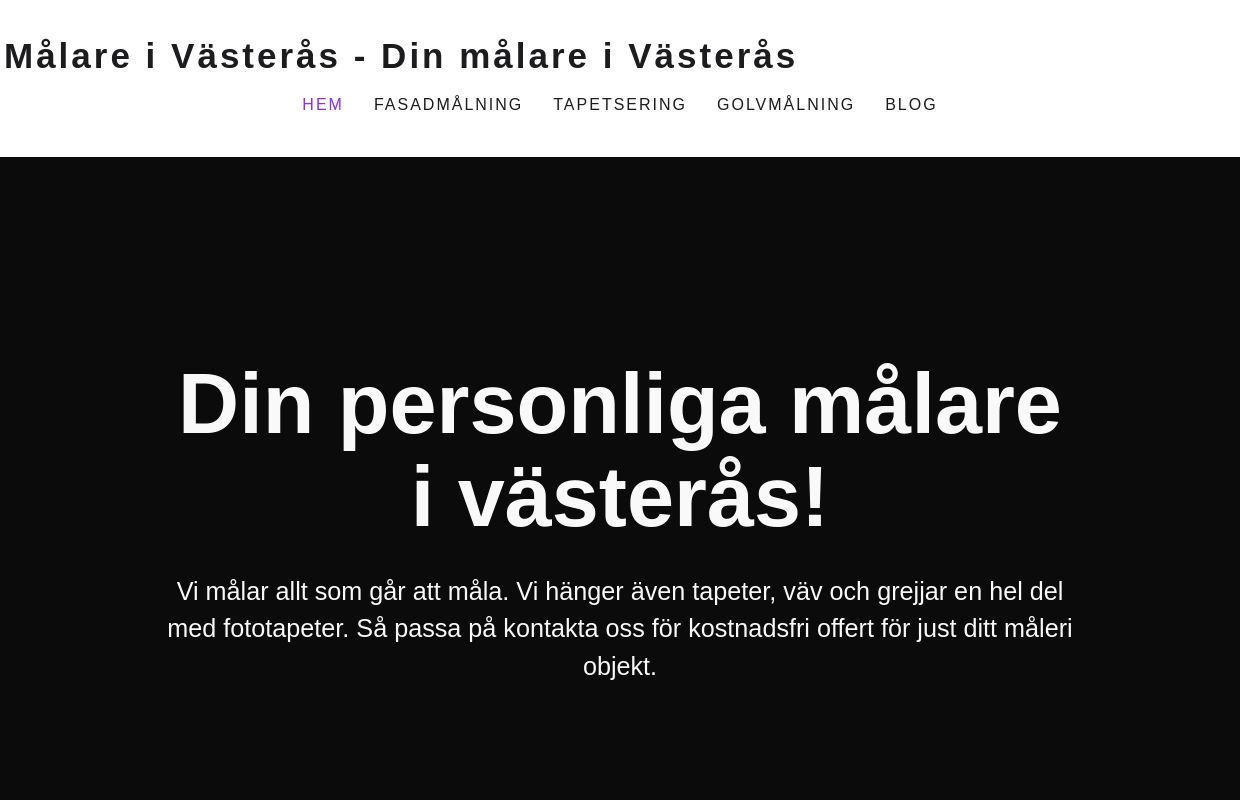 Hem - Målare i Västerås - Din målare i Västerås