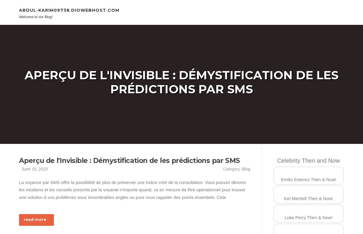 Aperçu de l'Invisible : Démystification de les prédictions par SMS - homepage