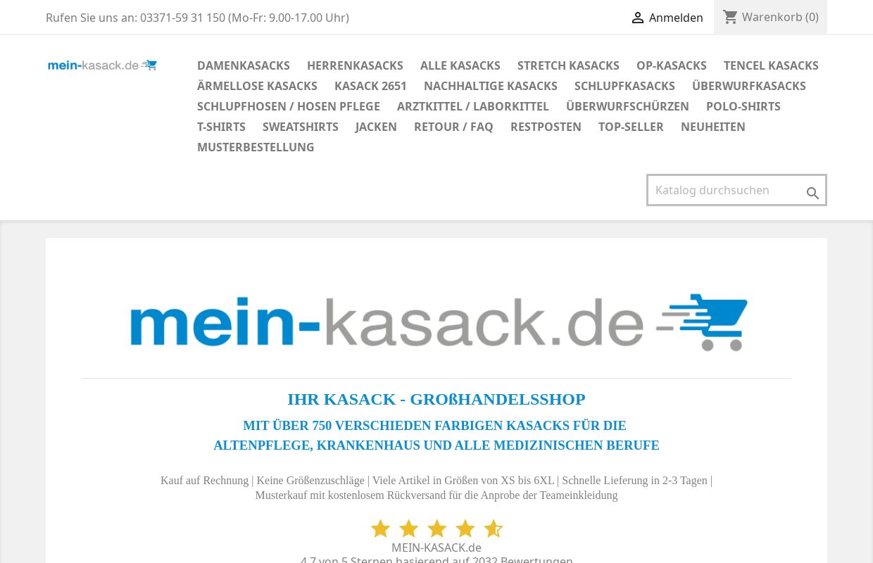 15,- Euro KASACKS auf MEIN-KASACK.de | TRENDS 2023