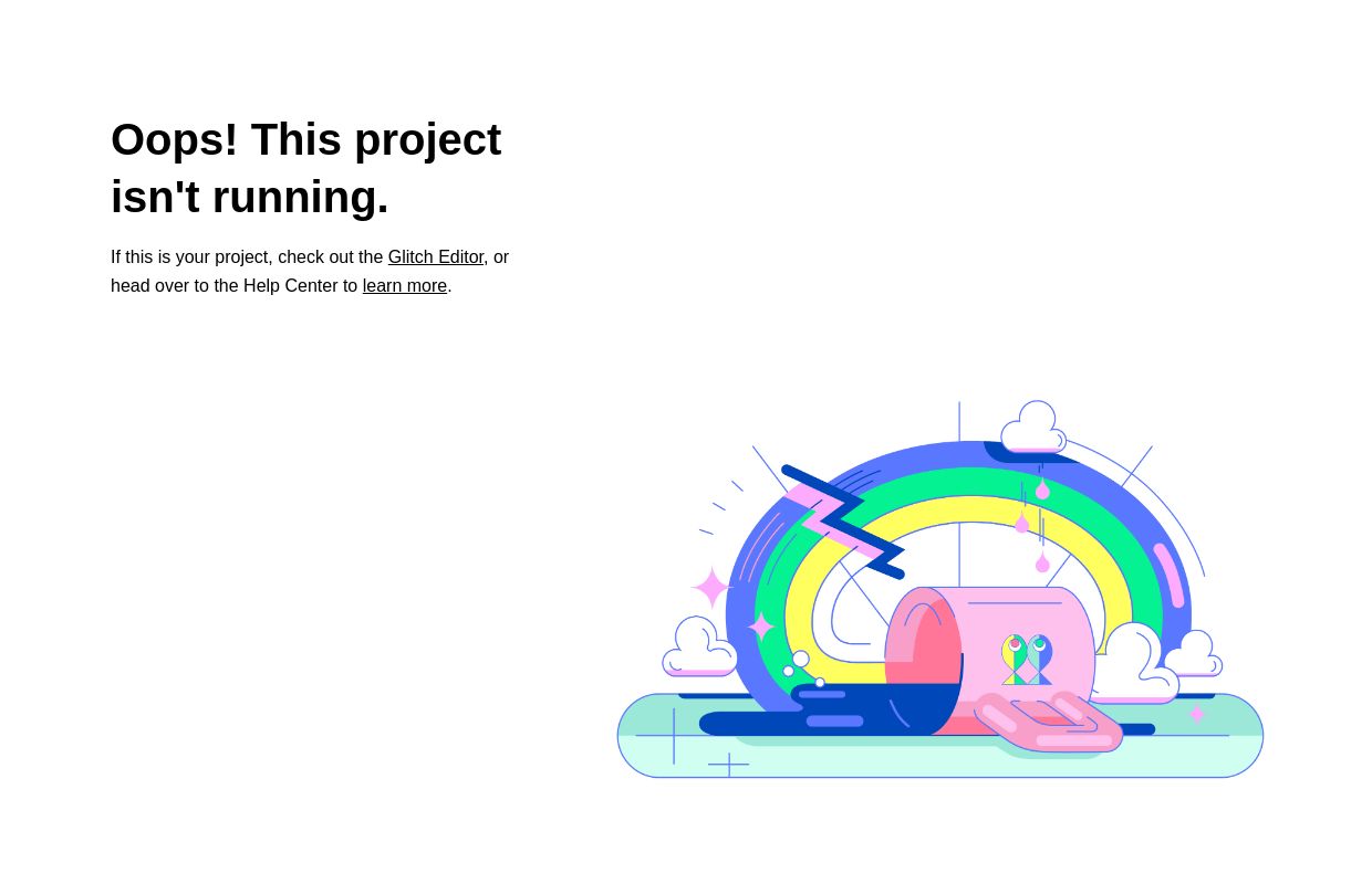 Oops! This project isn't running.