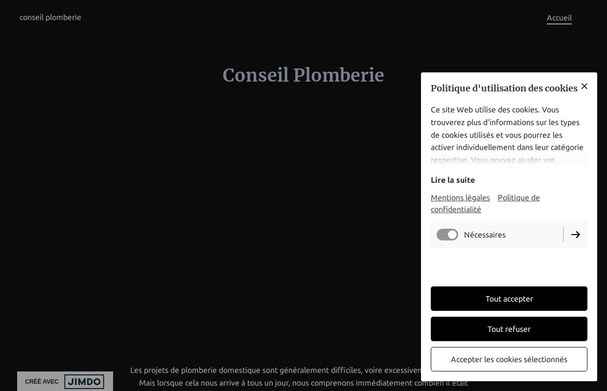 Accueil | conseil plomberie