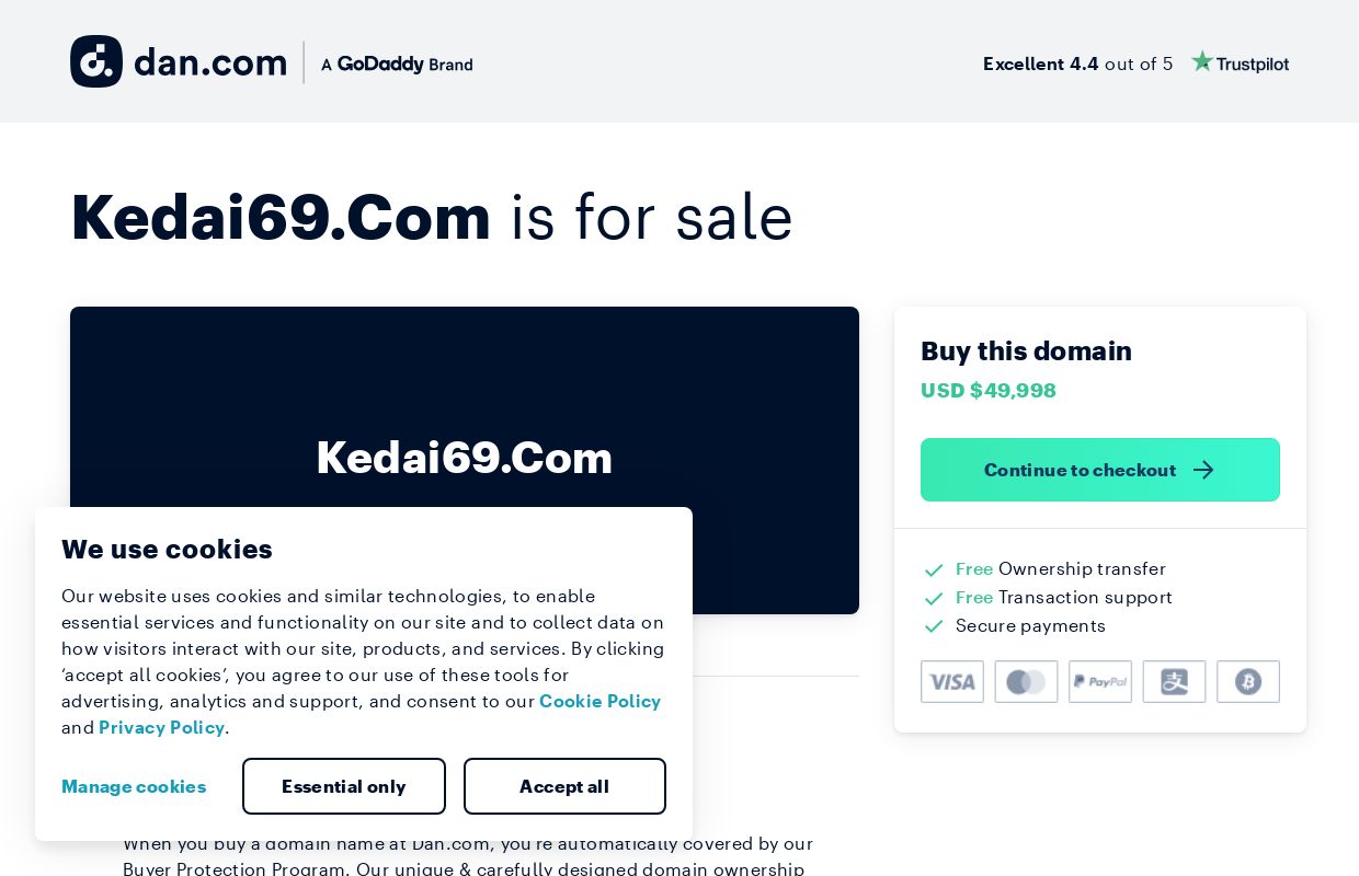 The domain name Kedai69.Com is for sale