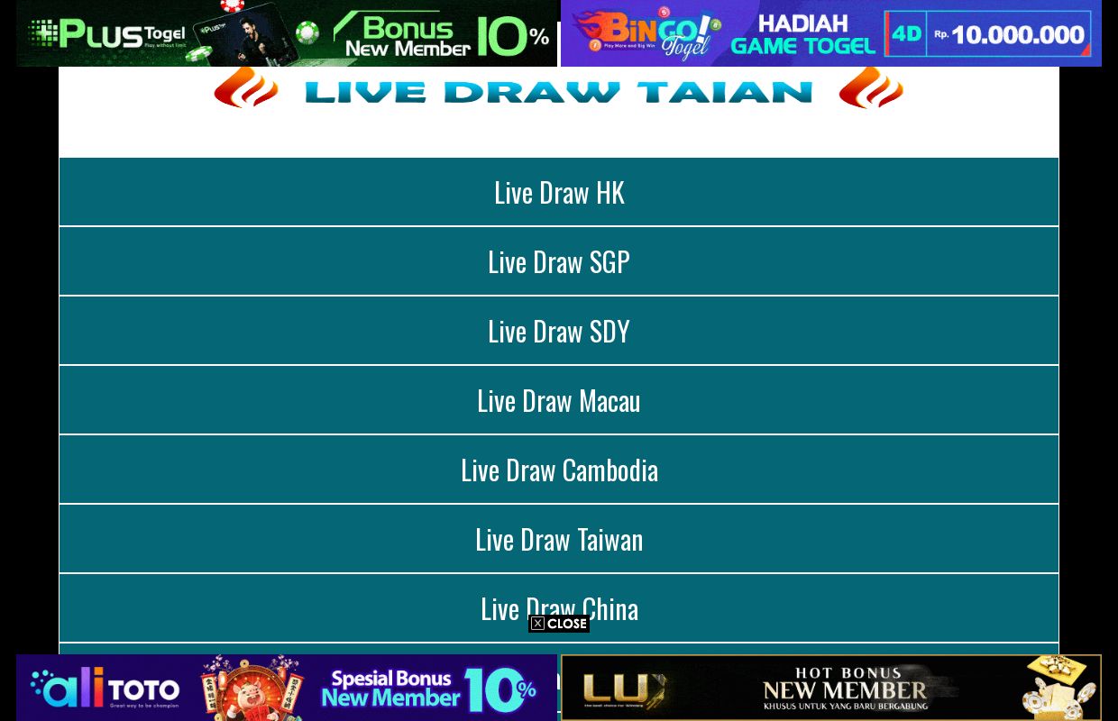 Live Draw Taiwan - Live Result Taiwan - Live Tiwan Pools Tercepat Hari Ini