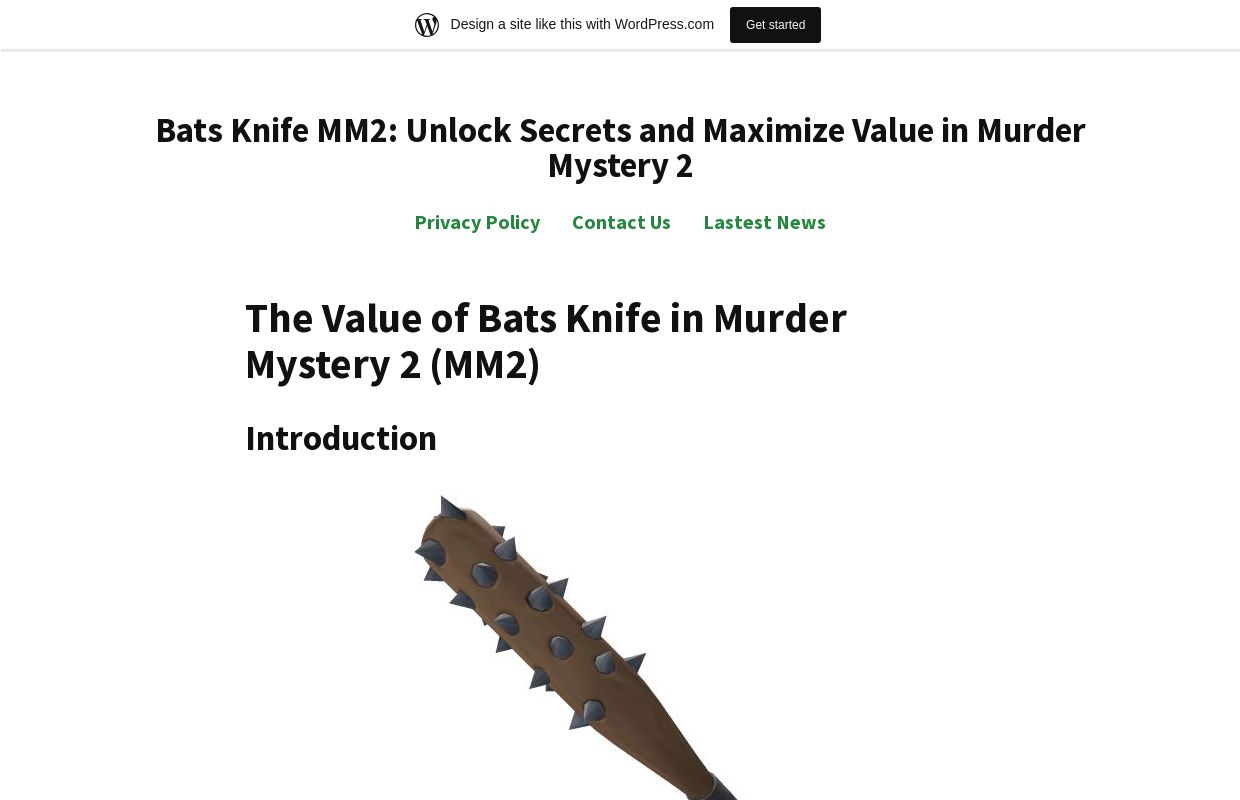 Bats Knife MM2: Unlock Secrets and Maximize Value in Murder Mystery 2