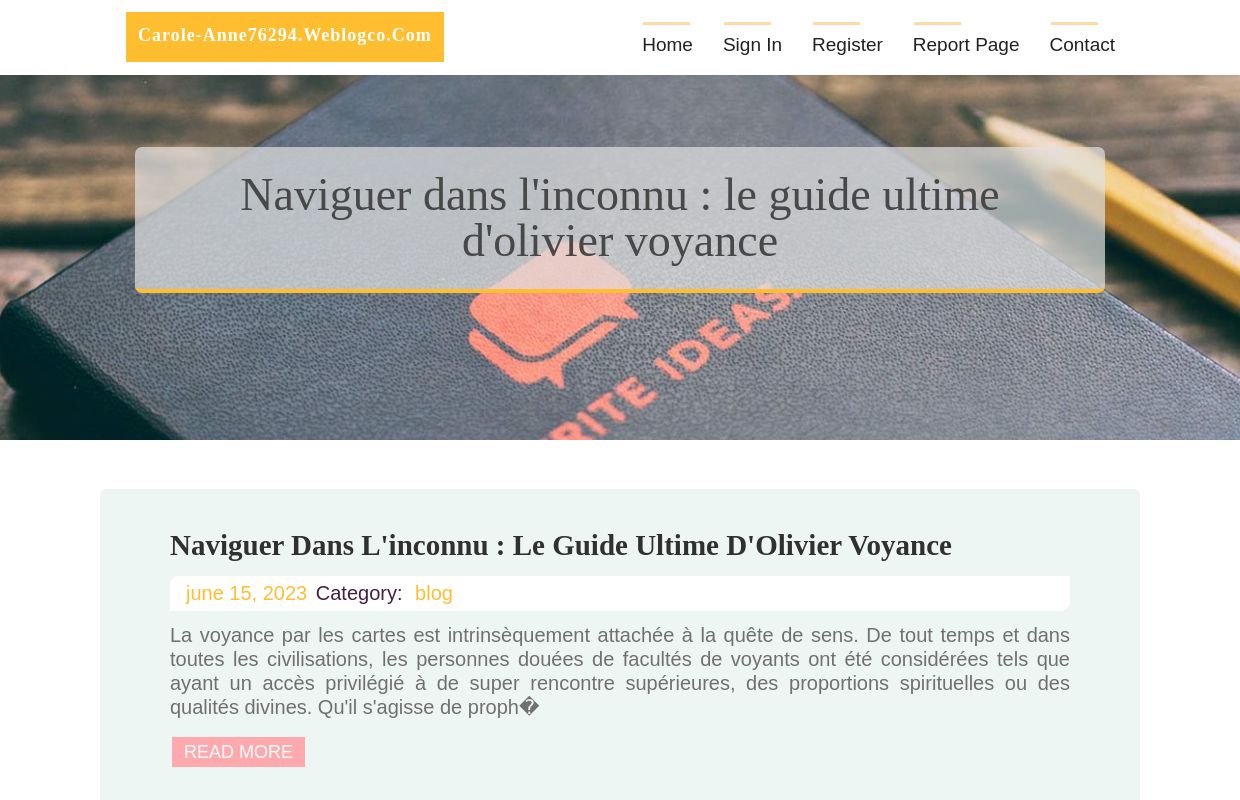 Naviguer dans l'inconnu : Le guide ultime d'Olivier Voyance - homepage