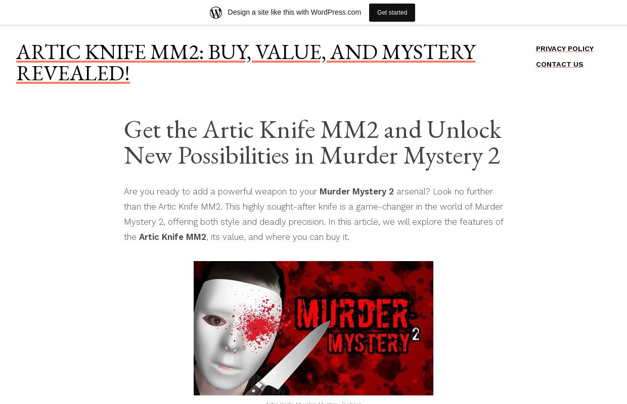 Artic Knife MM2: Buy, Value, and Mystery Revealed!